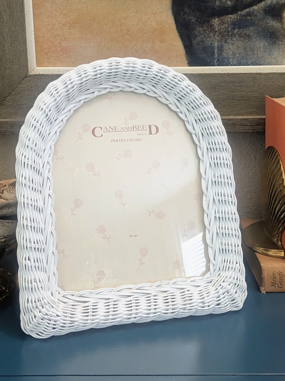 White Wicker Photo Frame - Picture 4 of 4
